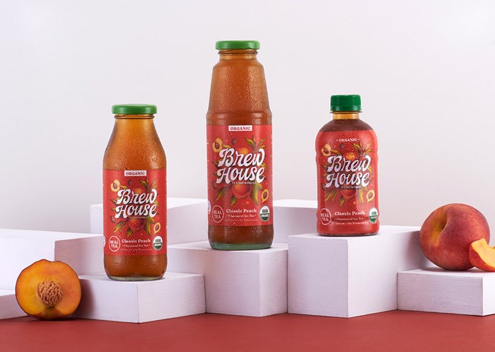 Packaging illustration of Brewhouse classic peach tea