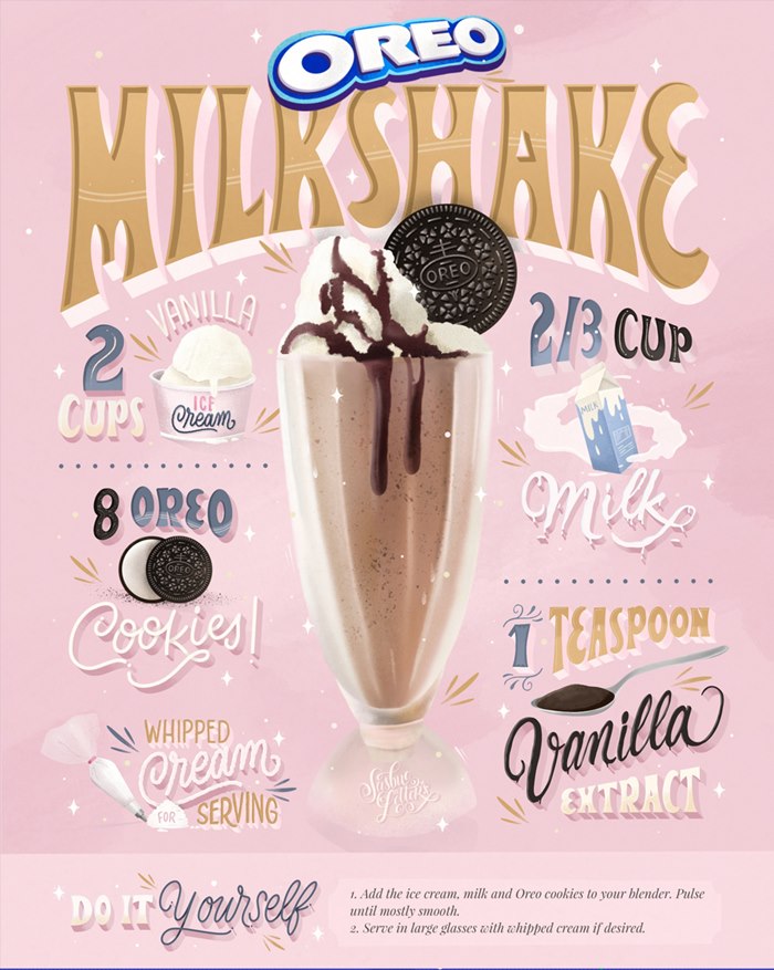 Poster design for Oreo Milkshake