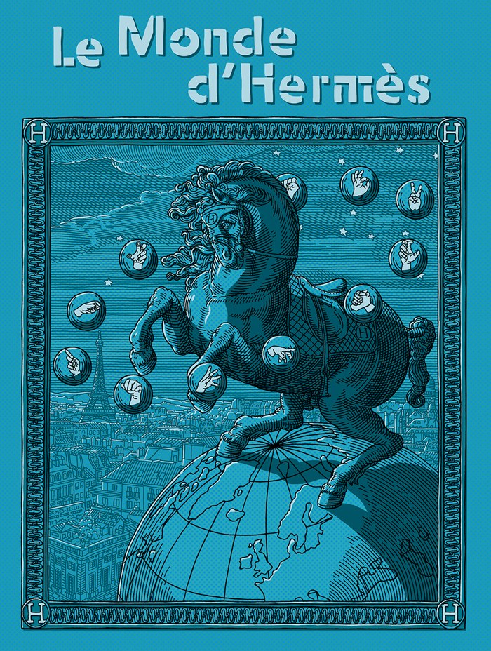 Le Monde d’ Hermès Magazine cover illustration