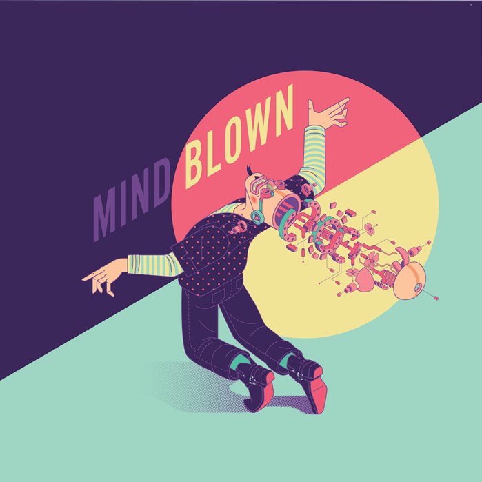 Infographic art of mind blown