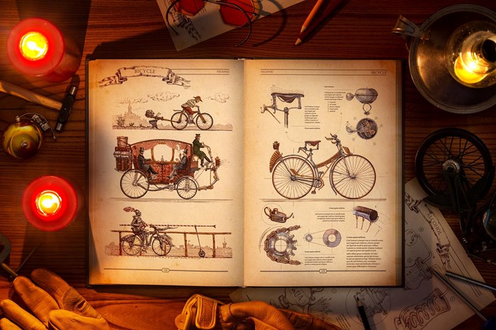 Cycle rickshaw trolley making illustration 