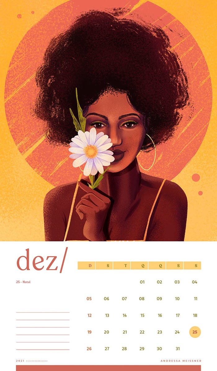 fashion illustration calendar theme
