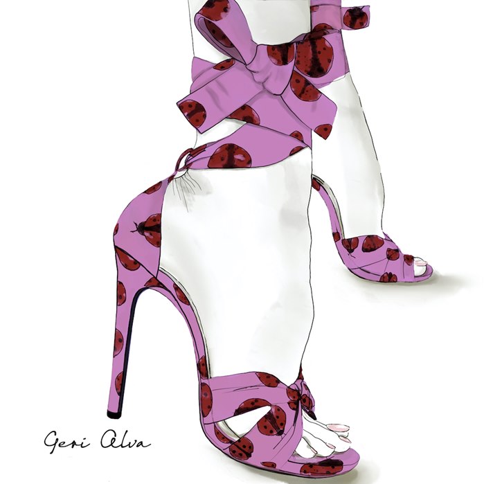 High heels painting by Geri Alva