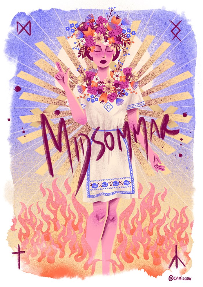 Midsommar movie poster illustration