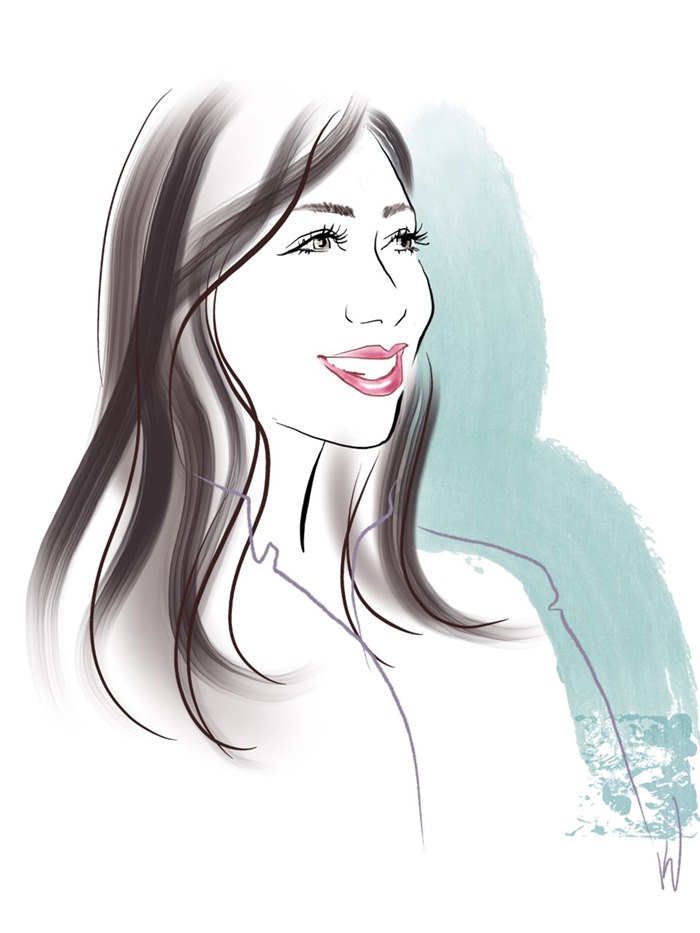 Fashion lady hand drawing