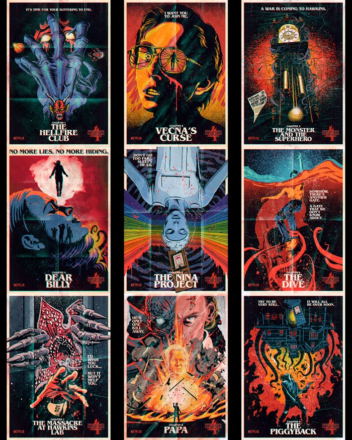 Stranger Things Series Wall Art Poster Print Netflix Original Posters  Pictures