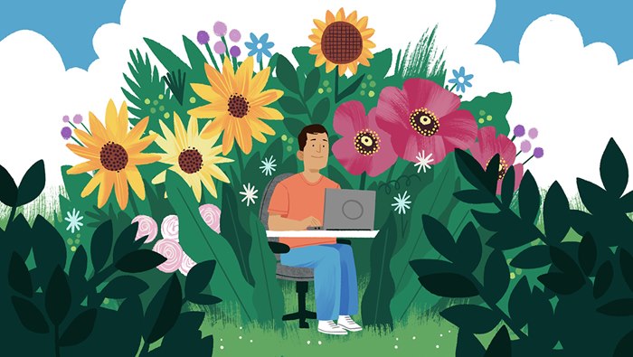 Editorial illustration about workplace