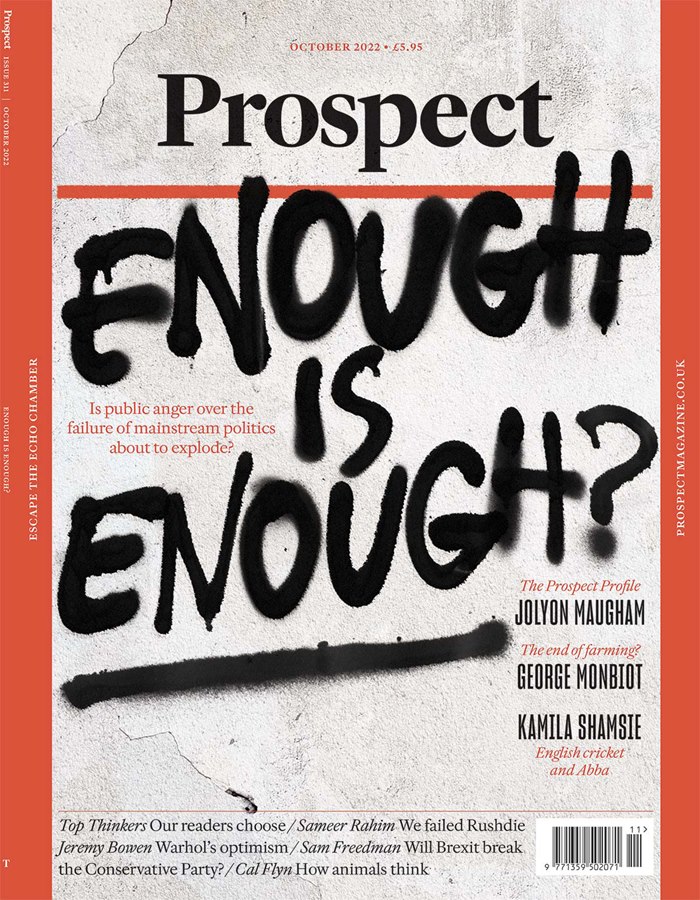 Cover design for Prospect Magazine on politics