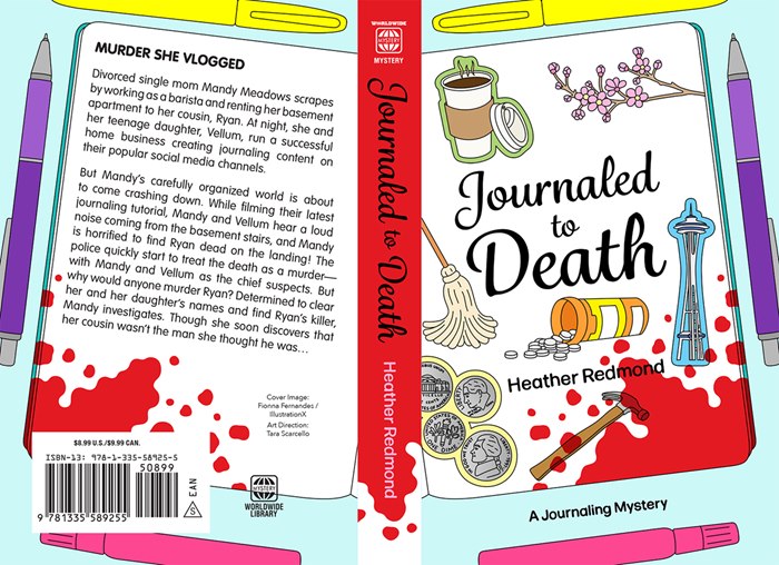 Journaled to Death' book cover design by Fionna Fernandes