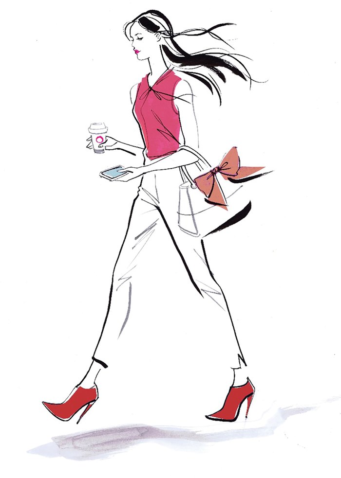 Fashion illustrations by Jacqueline Bissett