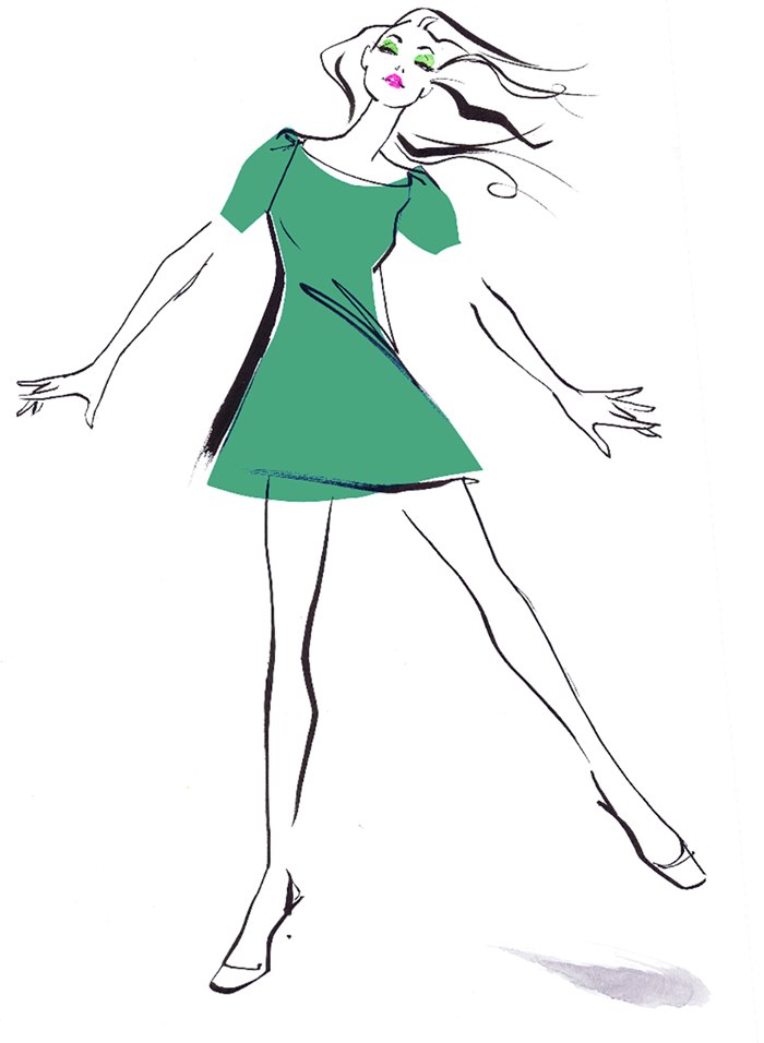JB creates a fashion character for "Emily in Paris" book