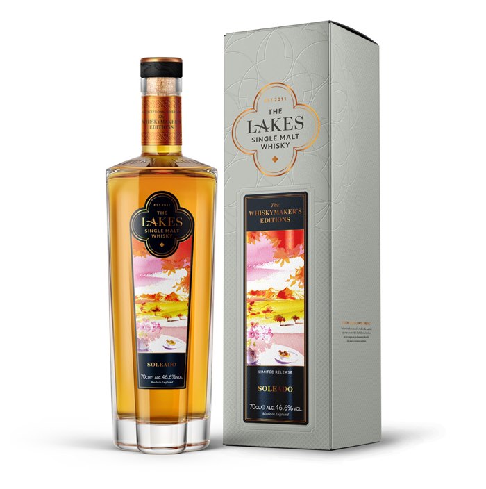 Packaging of The Lake's Distillery's latest whiskymaker's Saleado