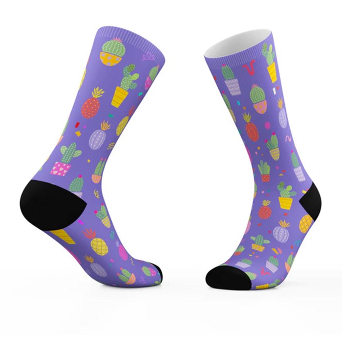 Colourful fruit and plant pattern socks created by Superama
