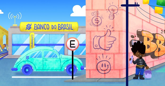 Shopping illustration for Banco do Brasil