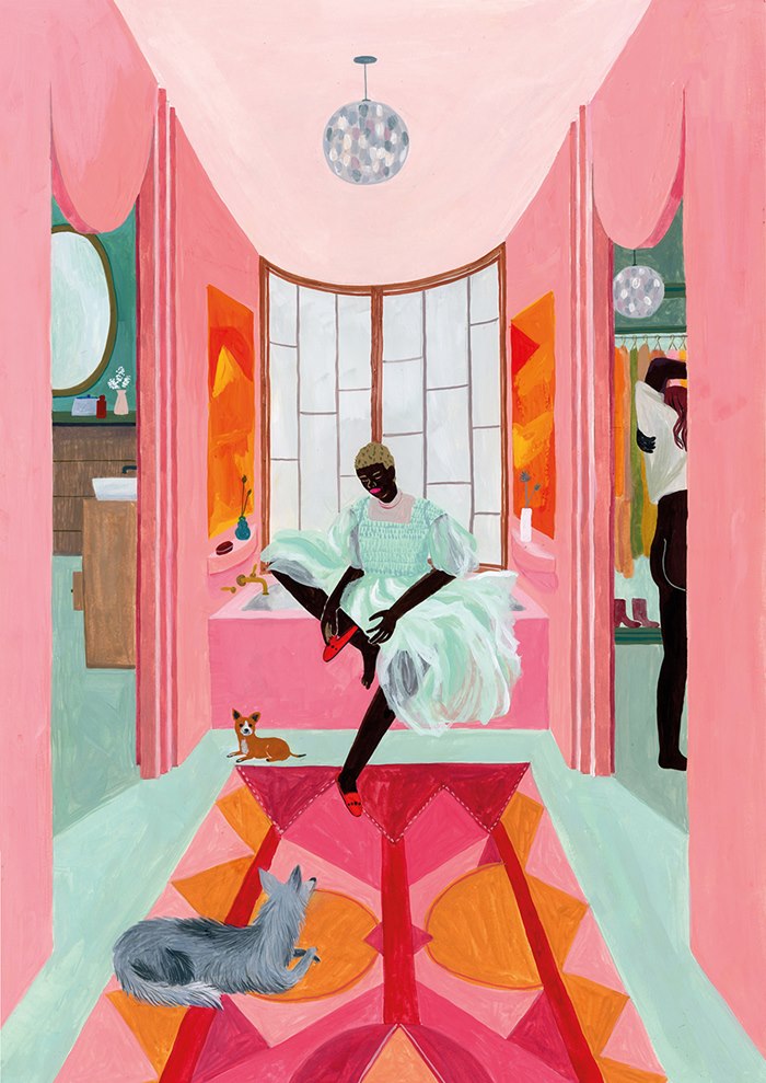 Artist Iratxe López de Munáin illustrated a lavatory scene