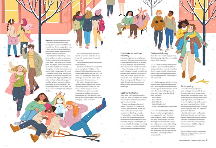 Lighthearted editorial illustration for the Winter issue of Brio Magazine