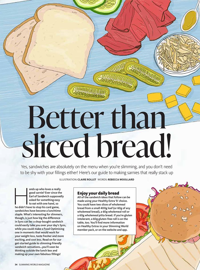 An editorial cartoon on the weight-loss sandwich