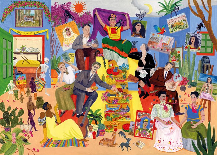 Painting of Dinner with Frida jigsaw puzzle for Thames & Hudson