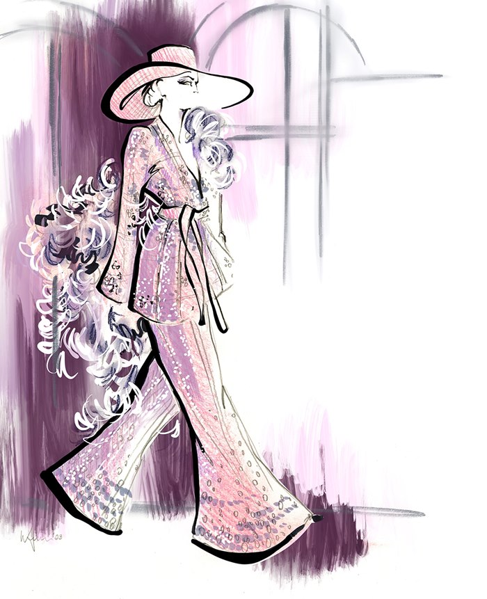 Elly's drawing show the glamourous female