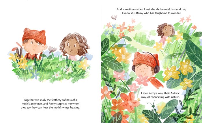 Book illustration about My Autistic Friend
