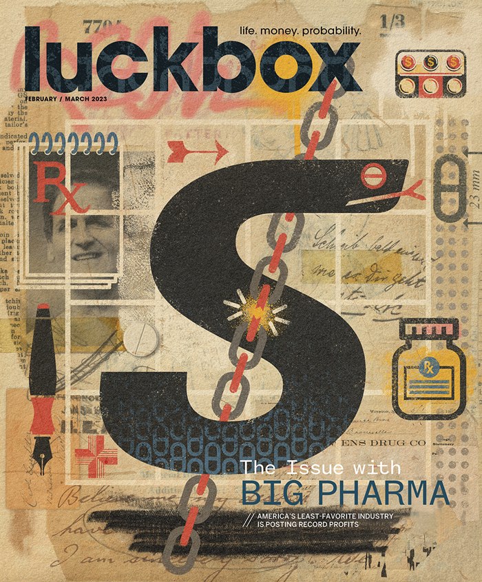 Design for the cover of Luckbox magazine