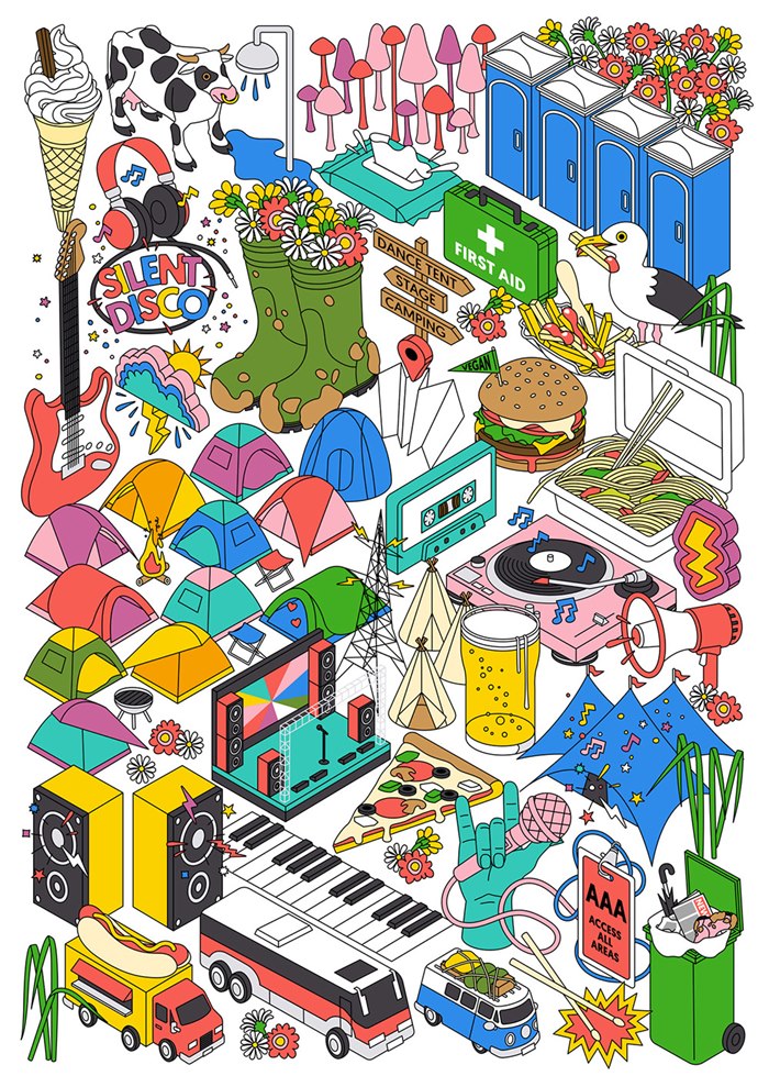 Sleepwear illustration for Peter Alexander