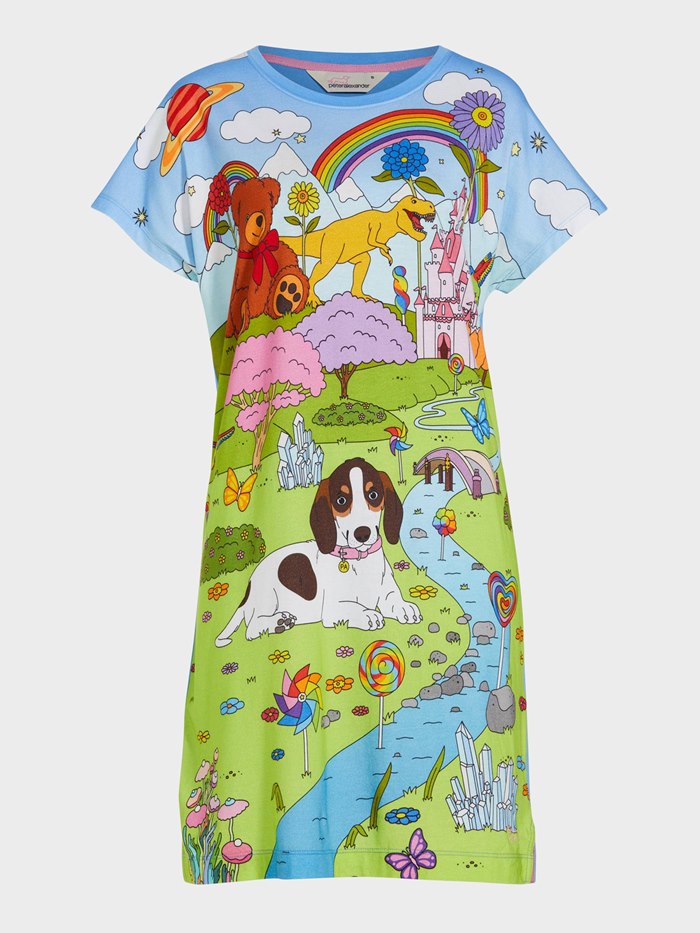 Fashion illustration of Peter Alexander’s ‘Big Night In Festival Collection'.