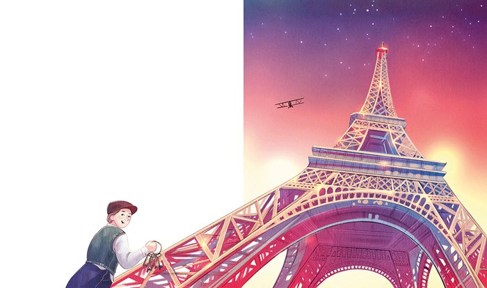 Painting of an Eiffel Tower