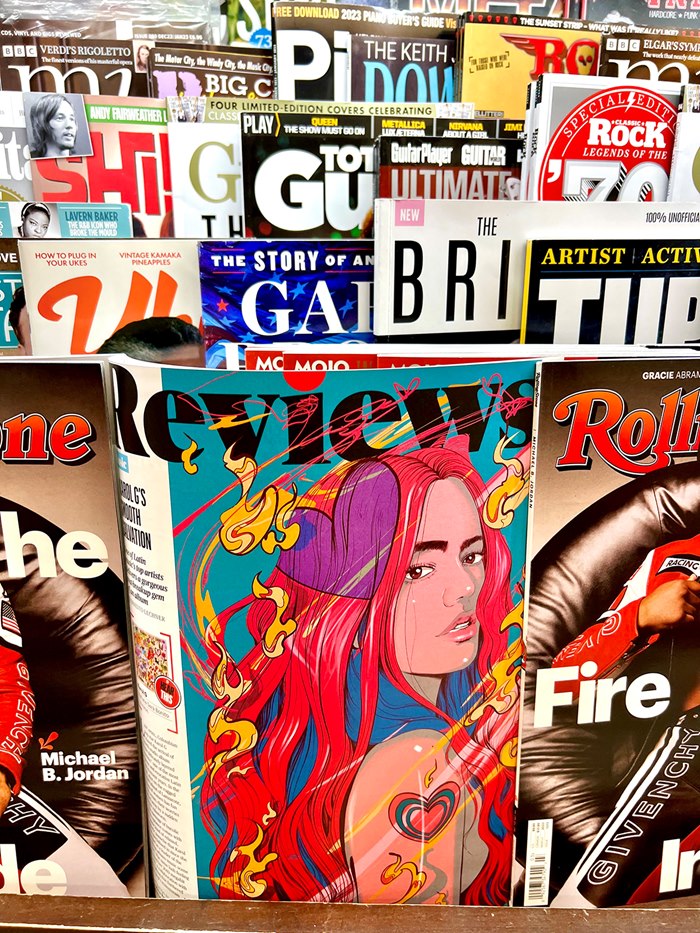 Carolina Rodriguez Fuenmayor paints KAROL G for Rolling Stone