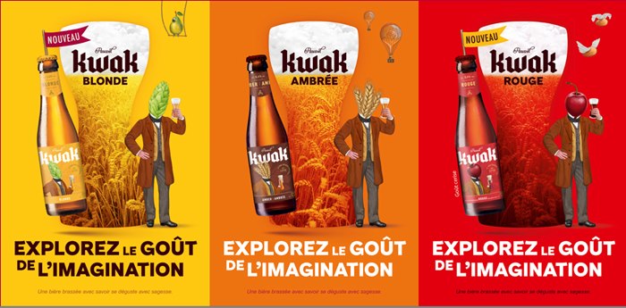Belgian beer Kwak's label design