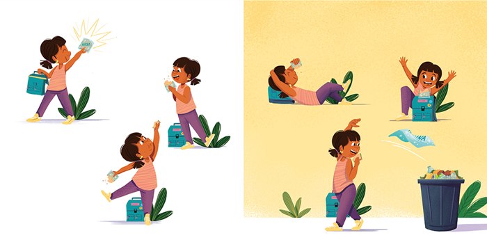 Character design of a Marina for children's book