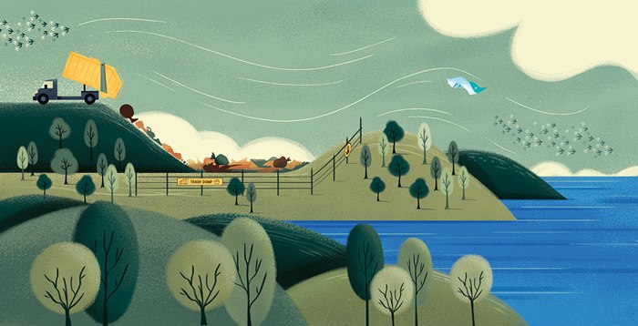 Artwork conveying protect the environment