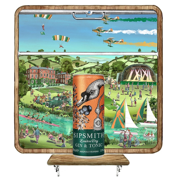 Sipsmith gin promotional illustration