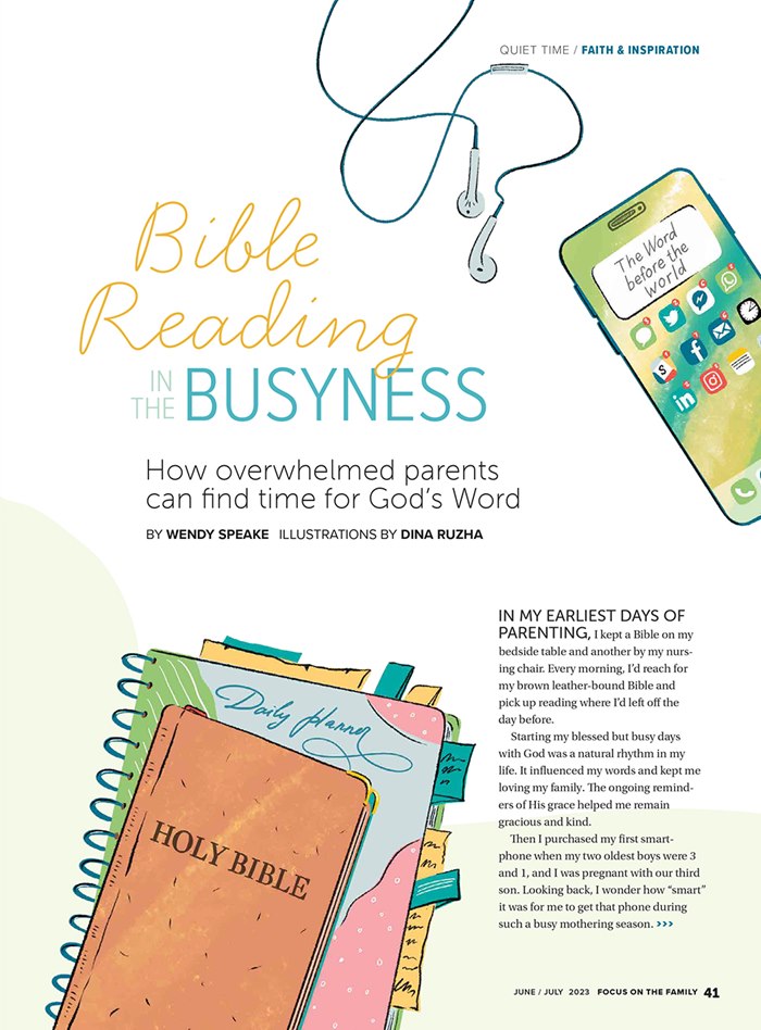 Article about Bible reading for the Family Magazine