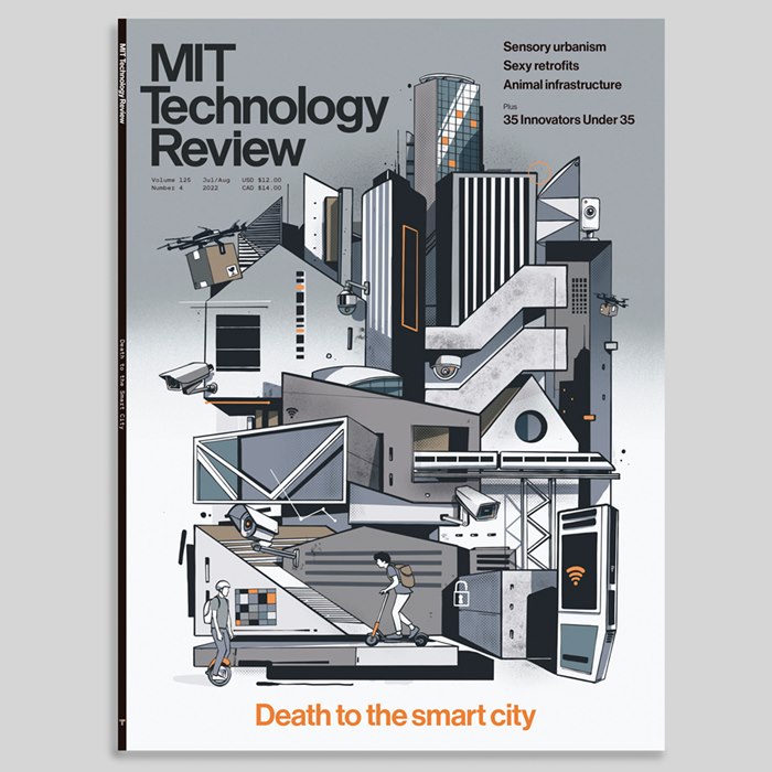 Striking cover illustration for MIT Technology Review