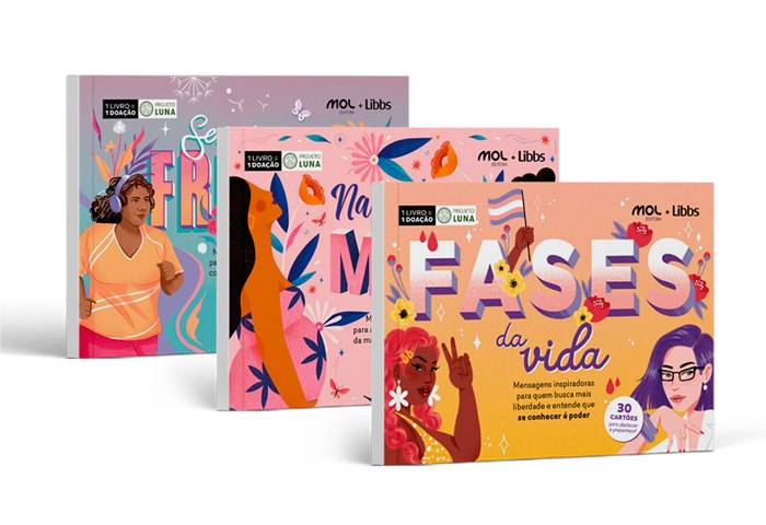 Empowering three-book set with 90 postcards