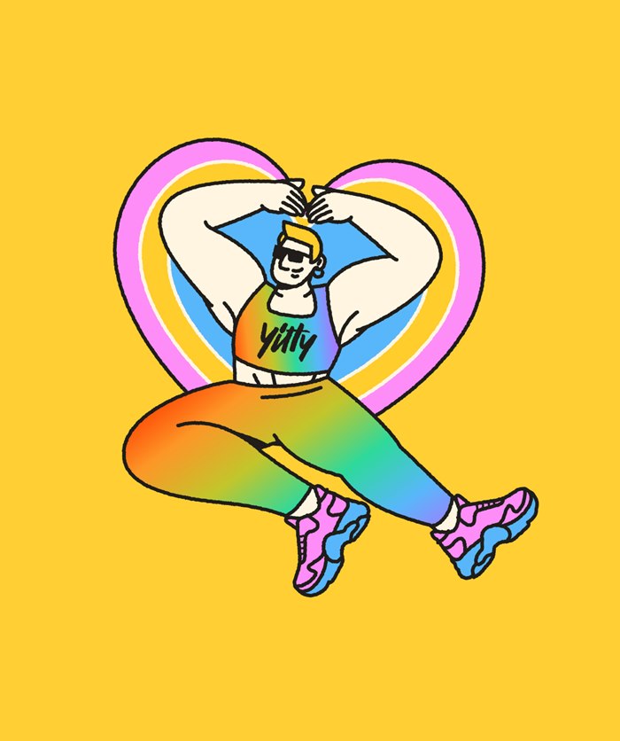 A cute Pride sticker design featuring Yitty