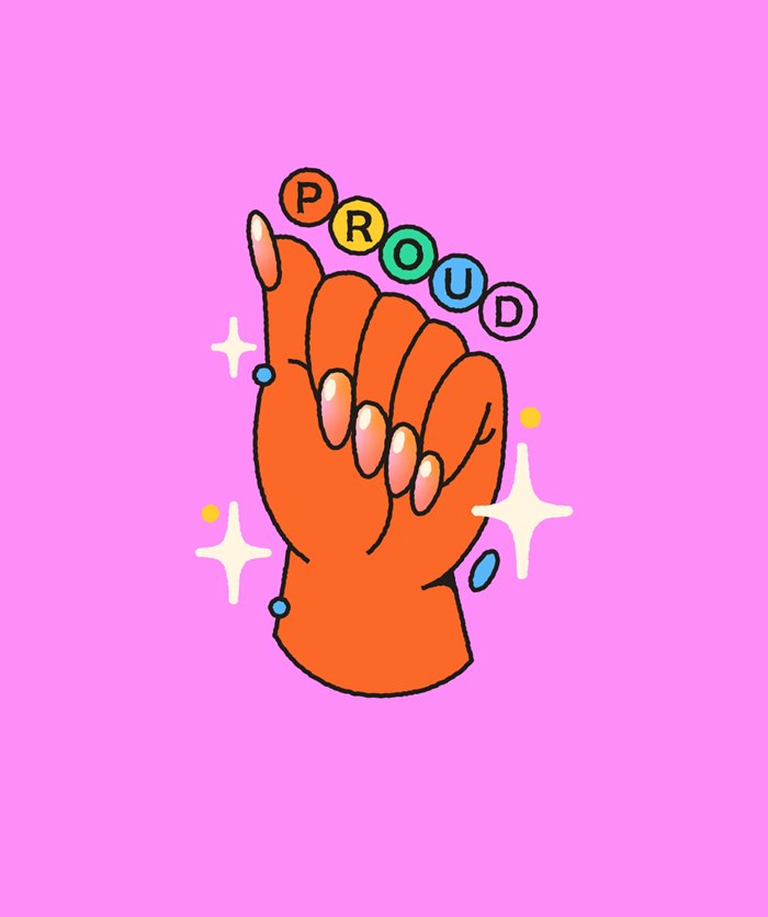 Proud giphy sticker artwork for Yitty
