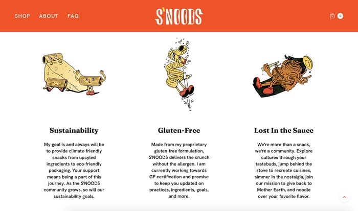 Creation of the S' Noods website