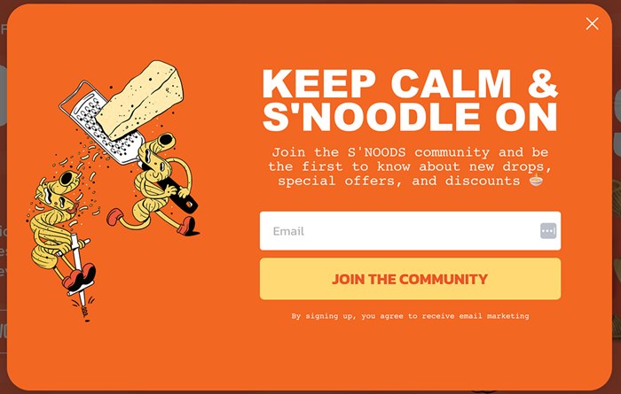 Promotional postcards of S' Noods