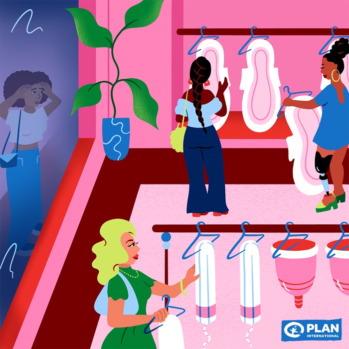 Conceptual illustration on Period Poverty