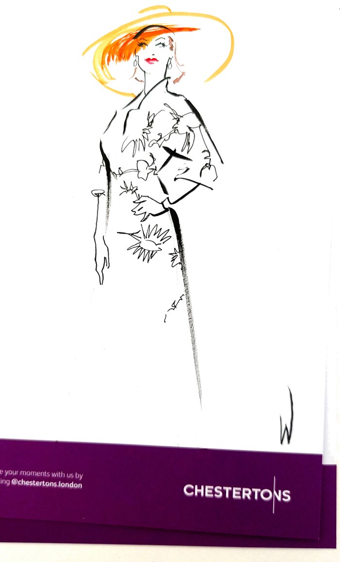 Asher live draws at a social event in Chelsea