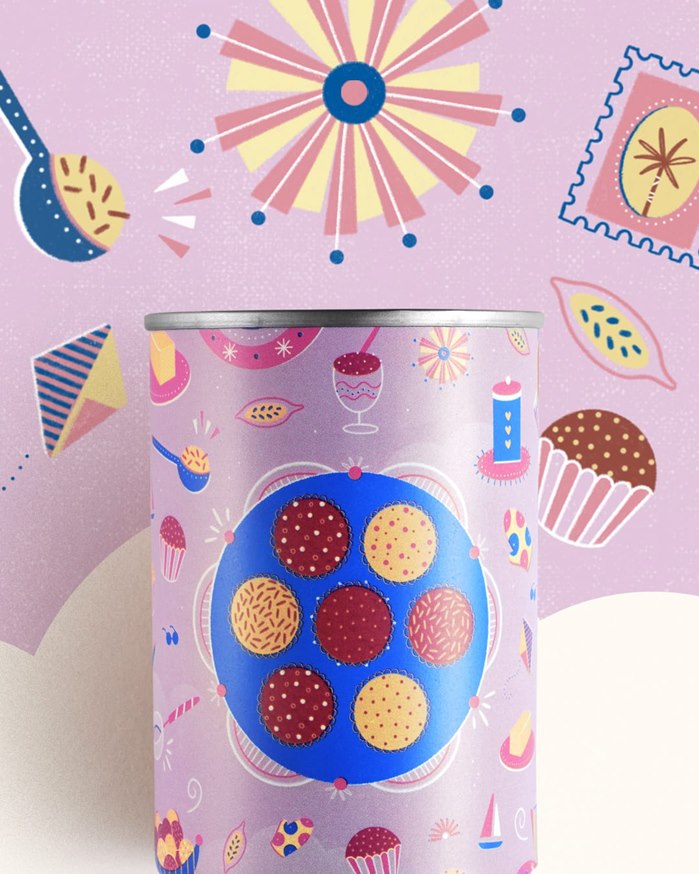 Nestlé Brazil's can packaging illustration