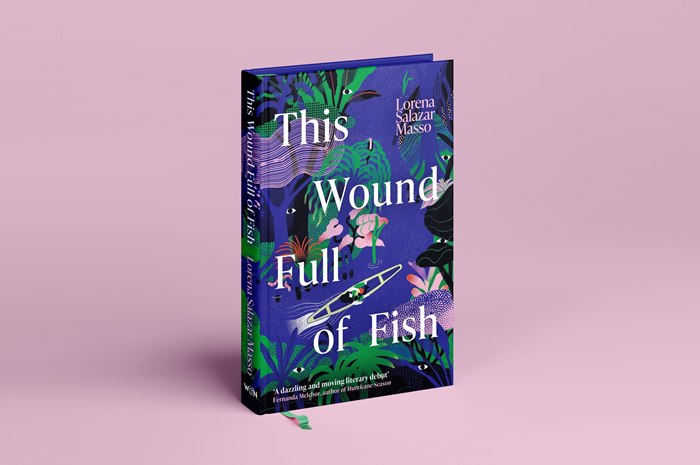 Cover art for the jungle-themed novel, "This Wound Full of Fish