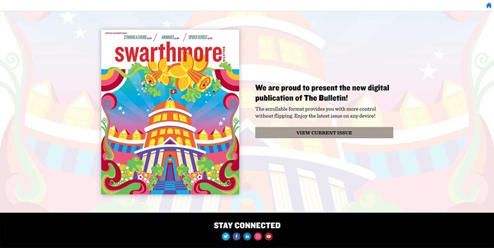 Editorial cover design for the in-house magazine of Swarthmore College