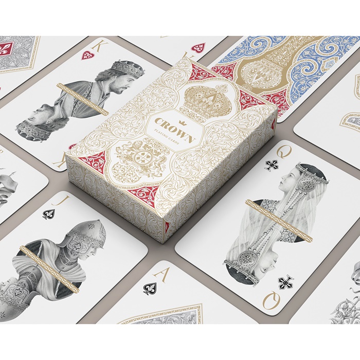Illustration of crown playing cards