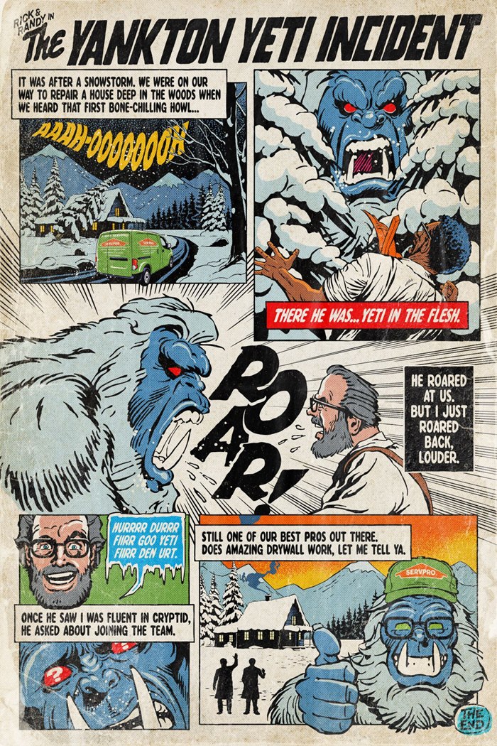 Comic story on the Yankton Yeti Incident