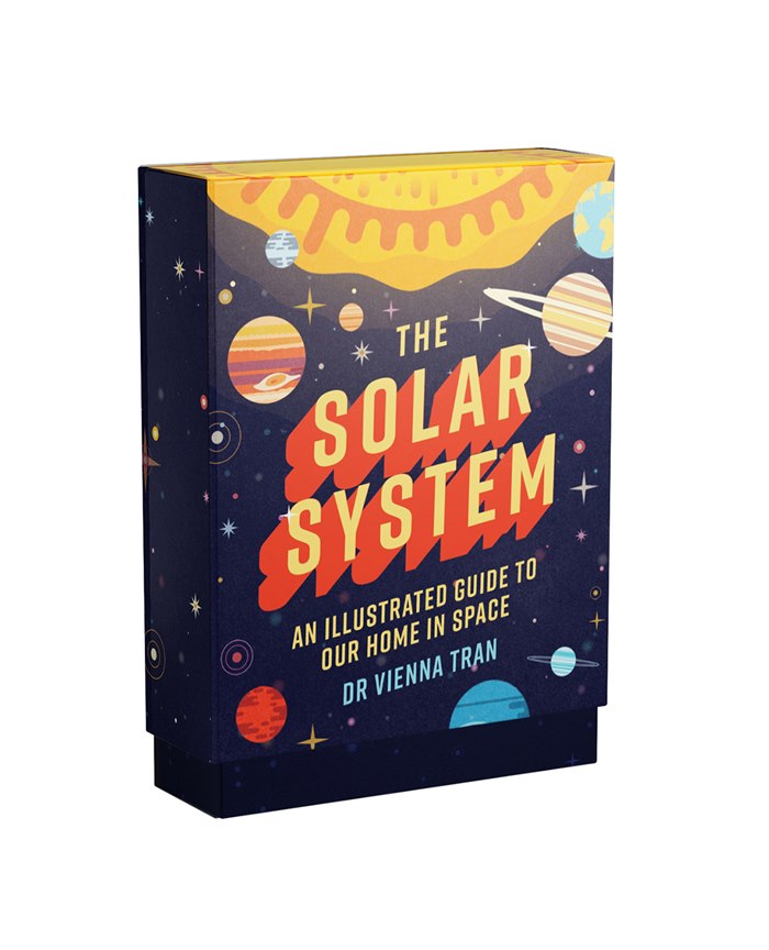 Illustrated solar system card deck