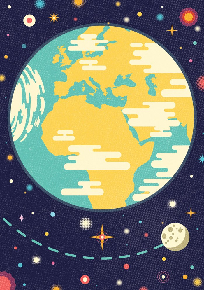 Drawing of an Orbit Card Deck