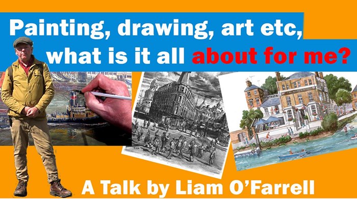 Liam O'Farrell gives presentations and encourages drawing